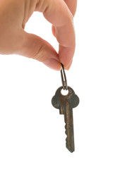  keys with key ring in hand