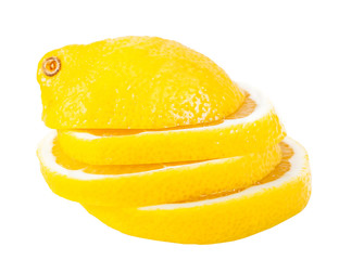 Fototapeta na wymiar lemon slices stacked on each other