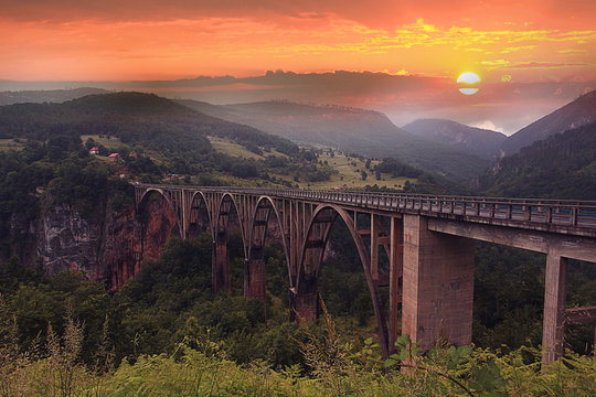 Sunset Bridge Mountain