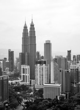 City of Kuala Lumpur in black and white © Mohamad Zaki