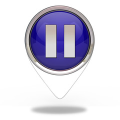 pause pointer icon on white background