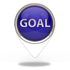 Goal pointer icon on white background