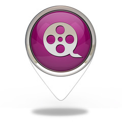 film pointer icon on white background
