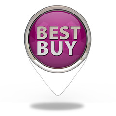 Best buy circular icon on white background