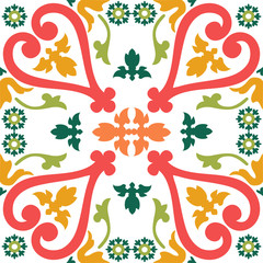 Seamless colourful ornament tiles