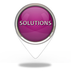 Solutions pointer icon on white background