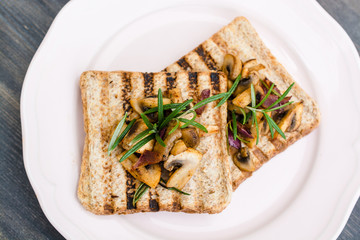 Grilled Mushroom toast