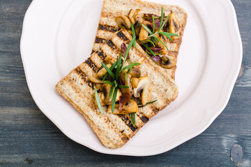Grilled Mushroom toast