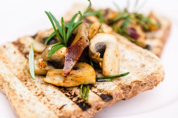 Grilled Mushroom toast