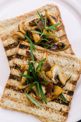 Grilled Mushroom toast