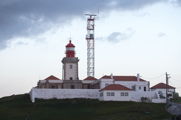 Roca cape lighthouse in Portugal, West most point of Europe ( Ca