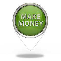 Make money pointer icon on white background