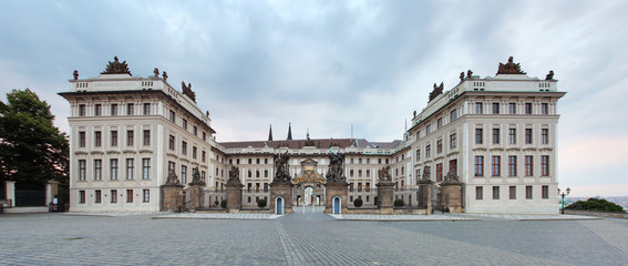 Prague president palace, panorama.