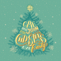 Christmas eve party invitation