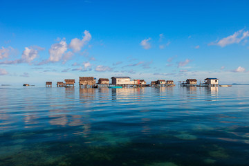 Naklejka premium Sea gypsy village