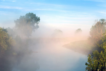 fog on the river