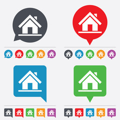 Home sign icon. Main page button. Navigation