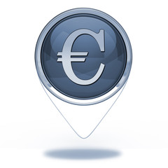 Euro pointer icon on white background