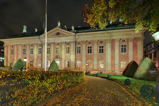Riddarhuset Stockholm beleuchtet