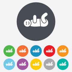 Fototapeta premium Baby infant sign icon. Toddler boy symbol.