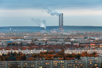 Naberezhnye Chelny, Russia - October 7, 2014: City Skyline with