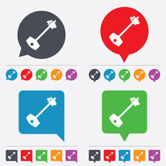 Key sign icon. Unlock tool symbol.