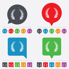 Laurel Wreath sign icon. Triumph symbol.
