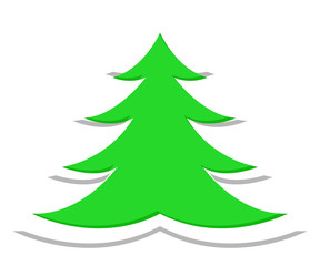 Sticker Style Christmas Tree