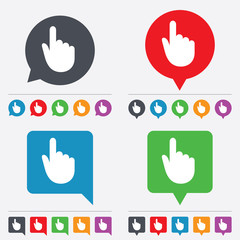 Hand cursor sign icon. Hand pointer symbol.