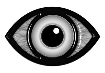 Eye icon with in black and white