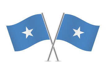 Somali flags. Vector illustration.