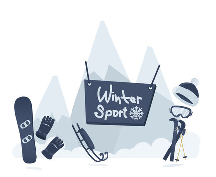 Winter sport poster design