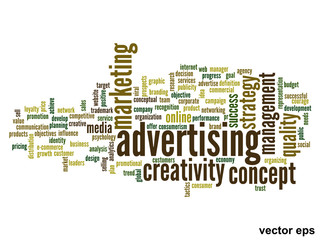 Vector conceptual advertising business word cloud