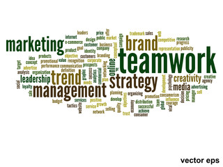 Fototapeta premium Vector conceptual business word cloud
