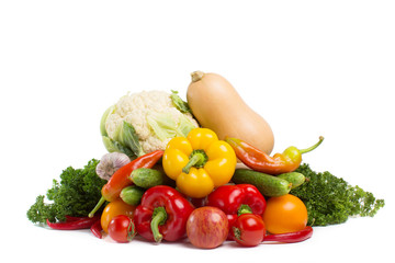 vegetables isolated on a white background