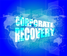 Obraz premium corporate identity word on business digital screen