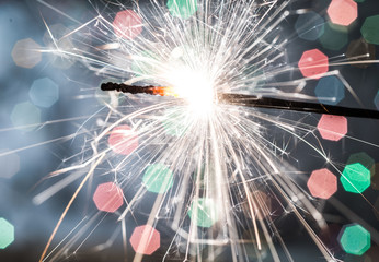 Obraz premium sparkler bokeh background