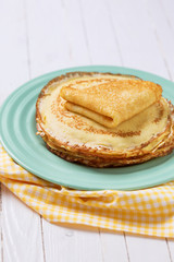 Pancakes on plate