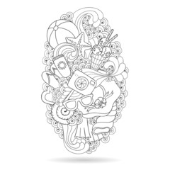 Summer vector background design element.