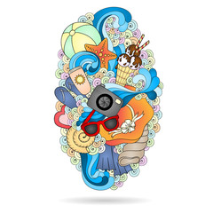 Summer vector background design element.