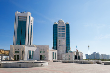 Fototapeta na wymiar House of Parliament of the Republic of Kazakhstan in Astana