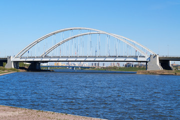 Bridge Arkhar over the Ishim River in Astana