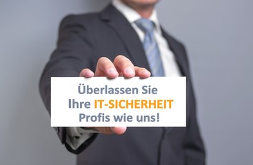 Obraz premium Überlassen Sie ihre IT-Sicherheit Profis wie uns!