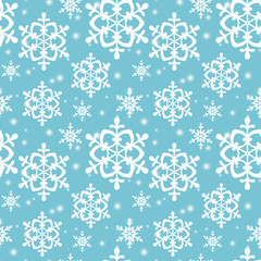 Seamless pattern with snowflakes. Vector background.