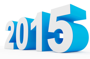 year 2015 white-blue