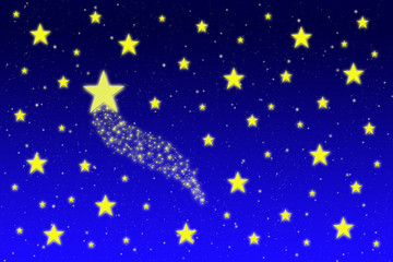 Comet in the starry sky © marcoemilio