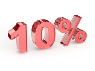 10 procents sale sign