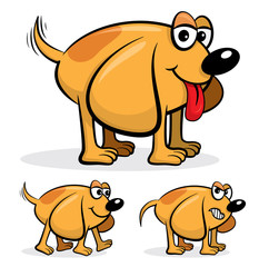 Cartoon dog vector illustration