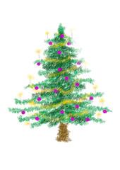 painting - christmas tree