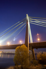 Obraz premium Moscow bridge in Kiev at night